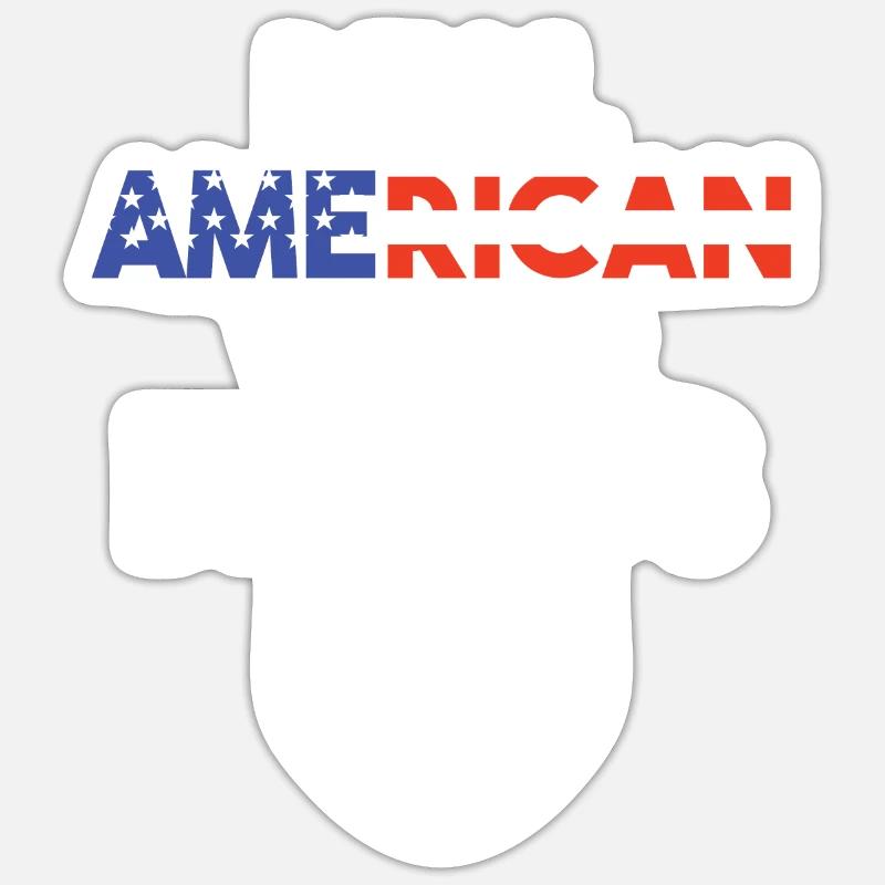 Giftidea Beard Men - Sticker size S (10 x 10 cm) - white matte