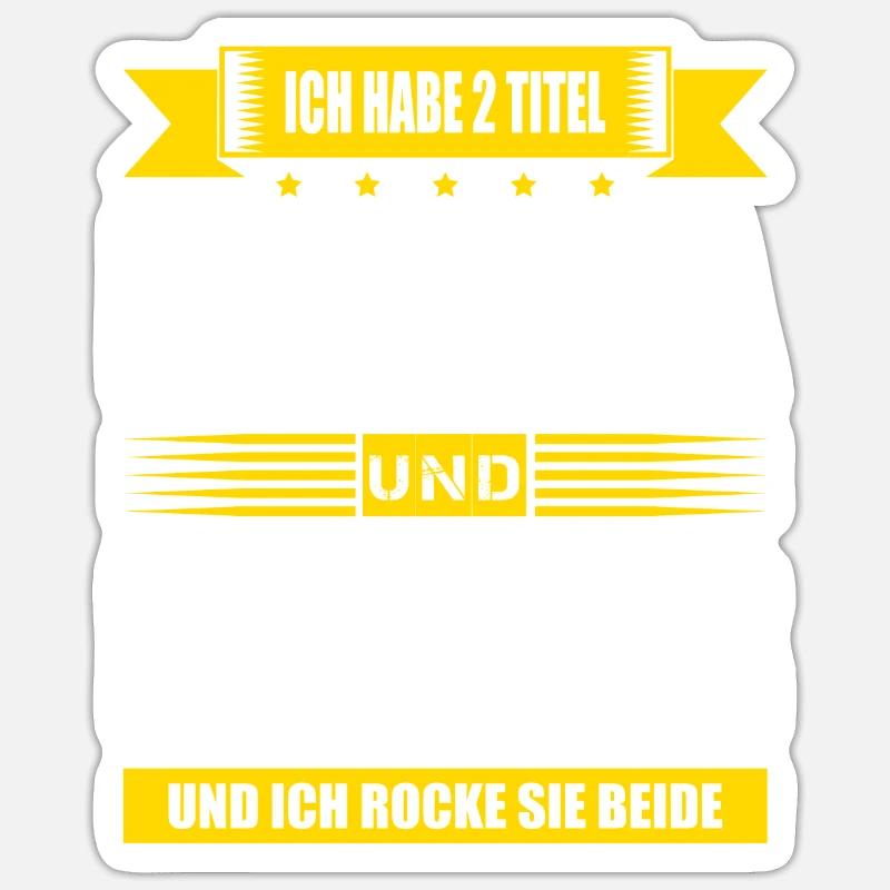 Zwei Titel Papa Und Bootsbauer Boot Bootsbau Sticker Größe S (10 x 10 cm)