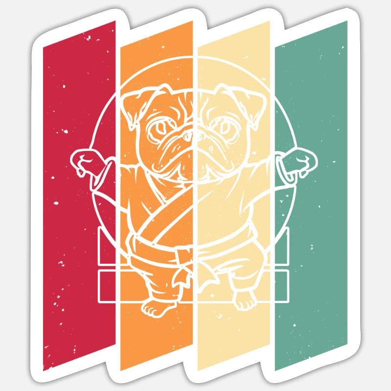 Karate - Sticker size S (10 x 10 cm) - white matte