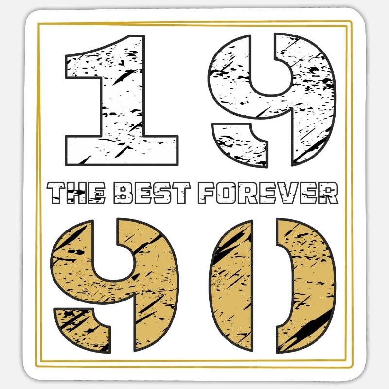THE BEST FOREVER 1990 Sticker size S (10 x 10 cm)
