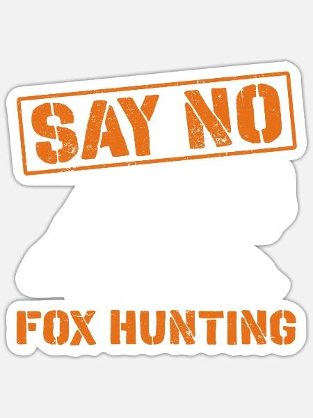 Anti-Fuchs-Jagdzubehör - Sticker Größe S (10 x 10 cm) - Mattweiß