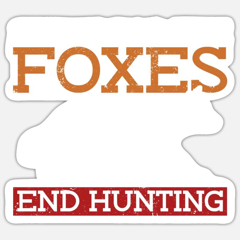 Accessoires de chasse anti-renards - Sticker taille S (10 x 10 cm) - blanc mat