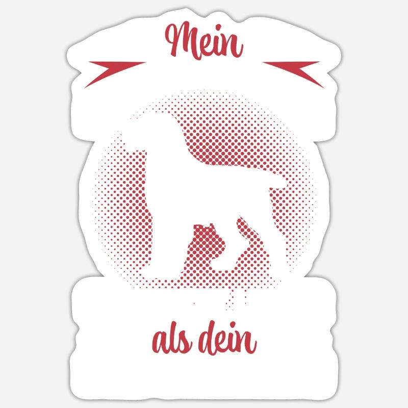 Deutsch Drahthaar schnarcht lauter - Sticker Größe S (10 x 10 cm) - Mattweiß