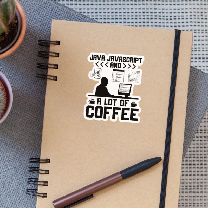 Kaffee-Codierung Programmierer Programmierer Entwickler Nerd Coff Sticker Größe S (10 x 10 cm)