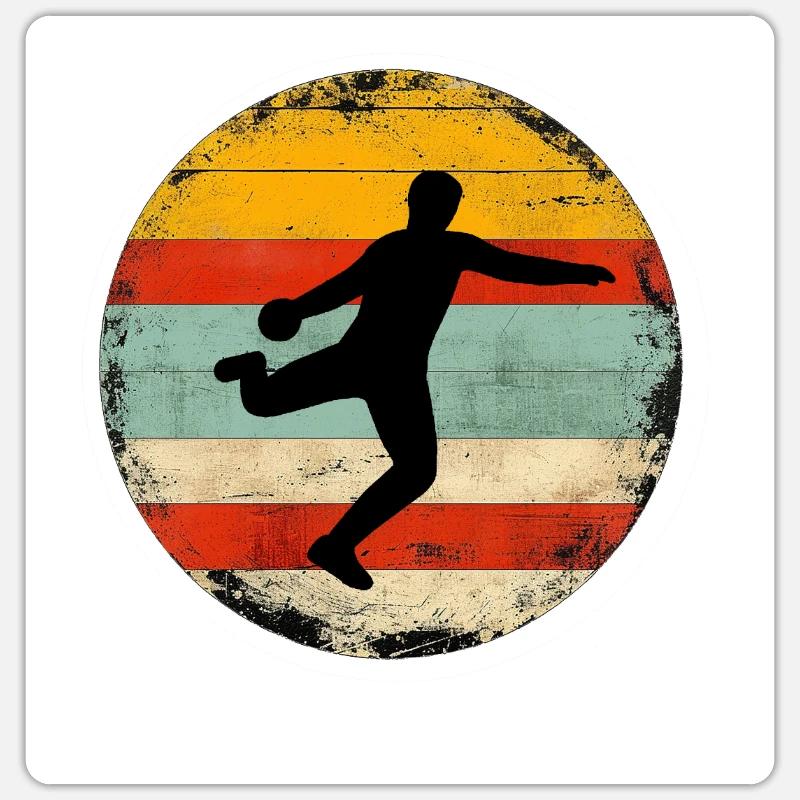 Lancer du disque Sticker taille S (10 x 10 cm)
