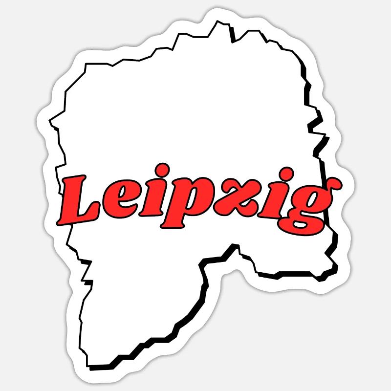 Leipzig - Sticker Größe S (10 x 10 cm) - Mattweiß