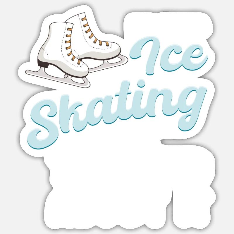 Entweder Laufe Ich Schlittschuh Oder Ich Denke Sticker Größe S (10 x 10 cm)