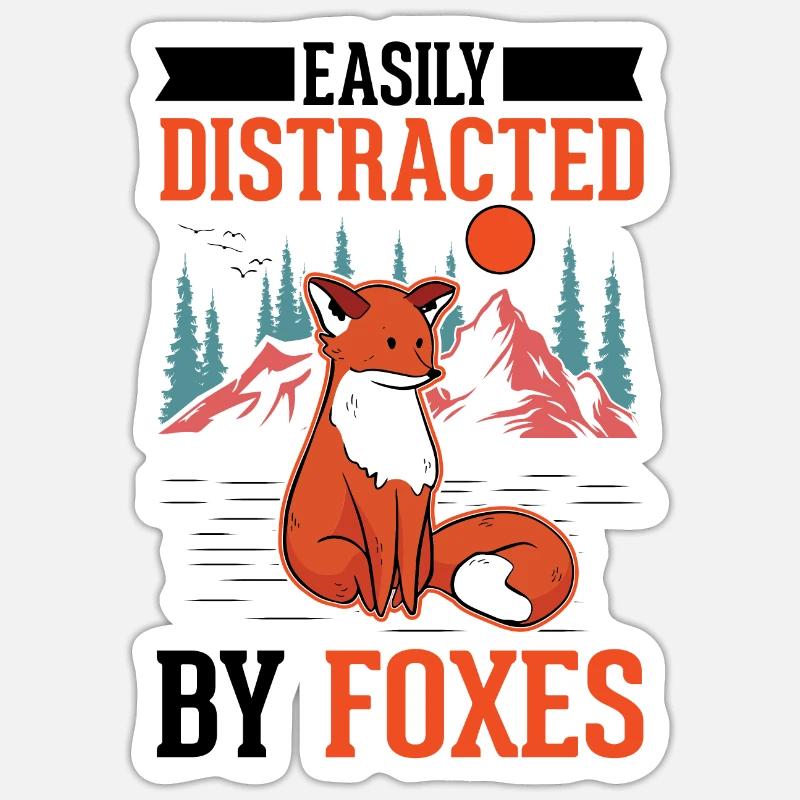 Fox Gift Red Fox - Sticker size S (10 x 10 cm) - white matte
