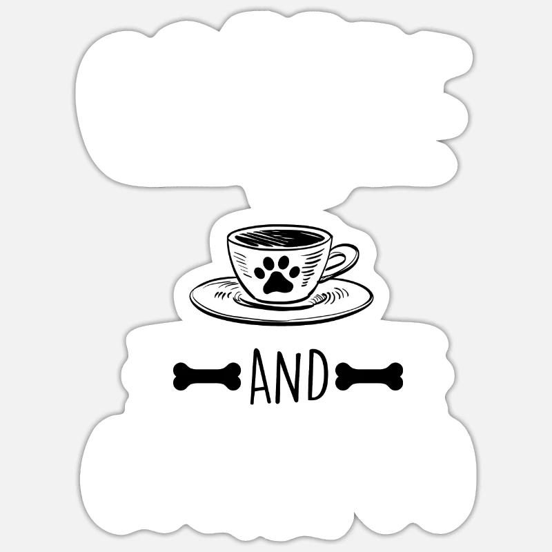 Cockapoo Et Café Cockerpoo Maman Papa Amant Sticker taille S (10 x 10 cm)