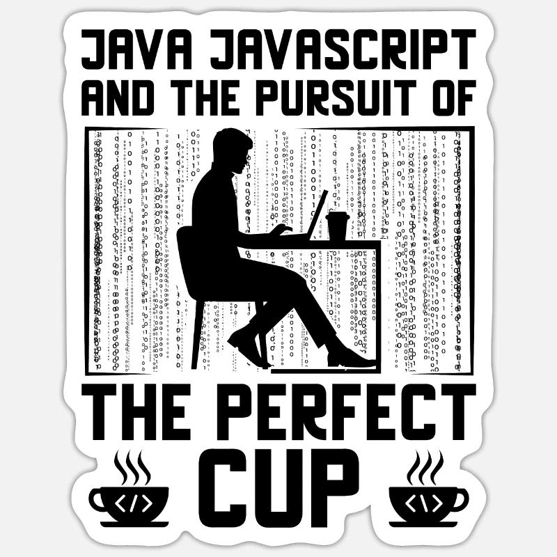 Café Codage Programmeur Codeur Développeur Nerd Coff Sticker taille S (10 x 10 cm)