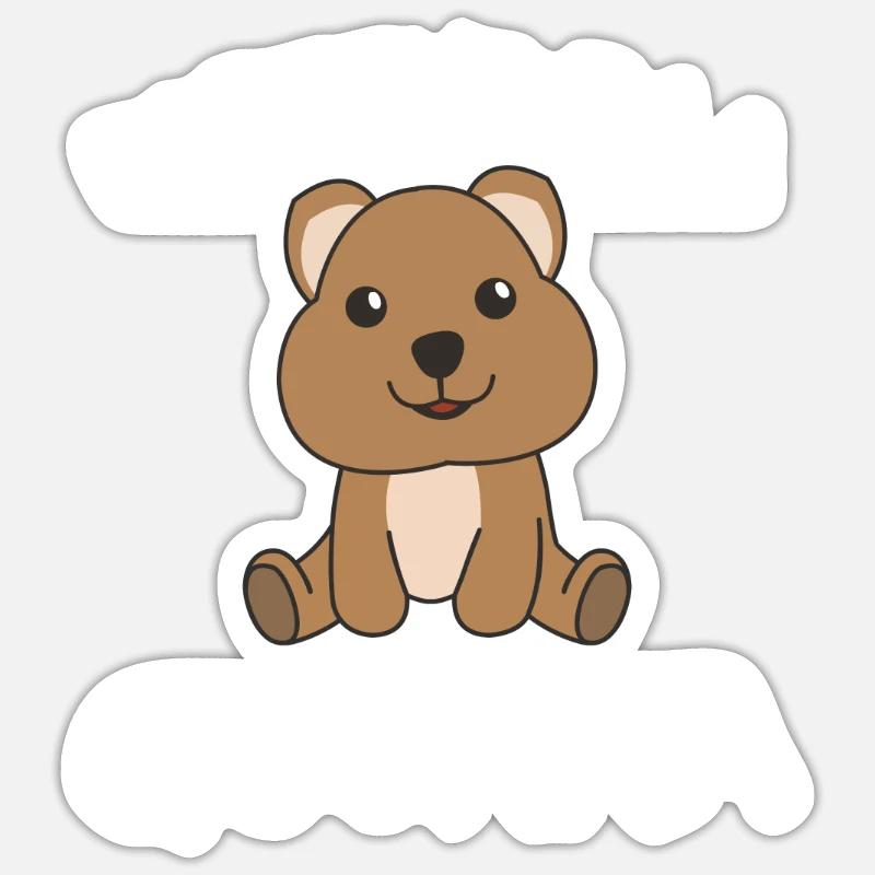 Stell dir vor ich bin ein Quokka Halloween Sticker Größe S (10 x 10 cm)