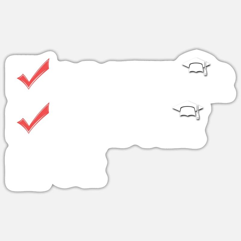 Bachelor Master Dr Masterabschluss Geschafft Sticker Größe S (10 x 10 cm)