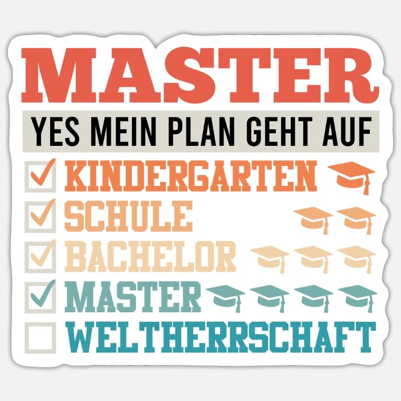Master's Degree Master's Degree Passed Master's Thesis Sticker size S (10 x 10 cm)