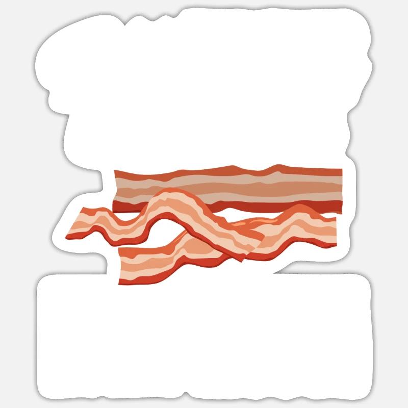 Bacon - Sticker size S (10 x 10 cm) - white matte