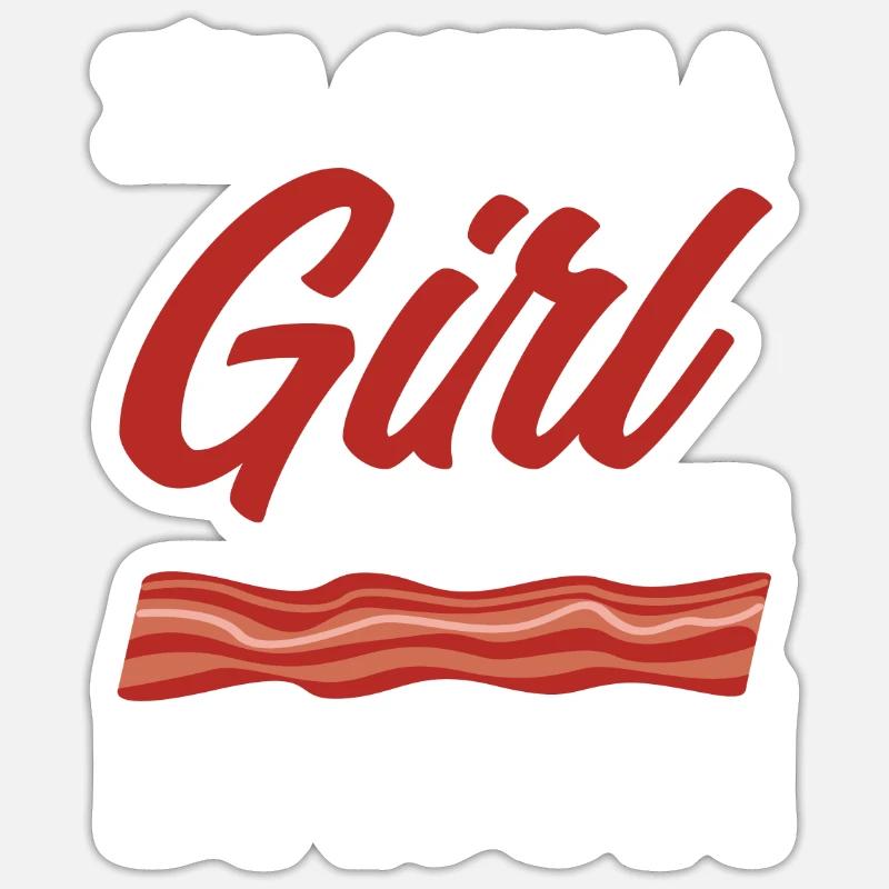 Speck Bacon Mädchen Geschenk Sticker Größe S (10 x 10 cm)