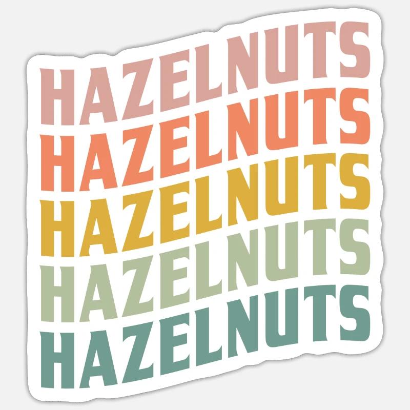 Haselnüsse - Sticker Größe S (10 x 10 cm) - Mattweiß