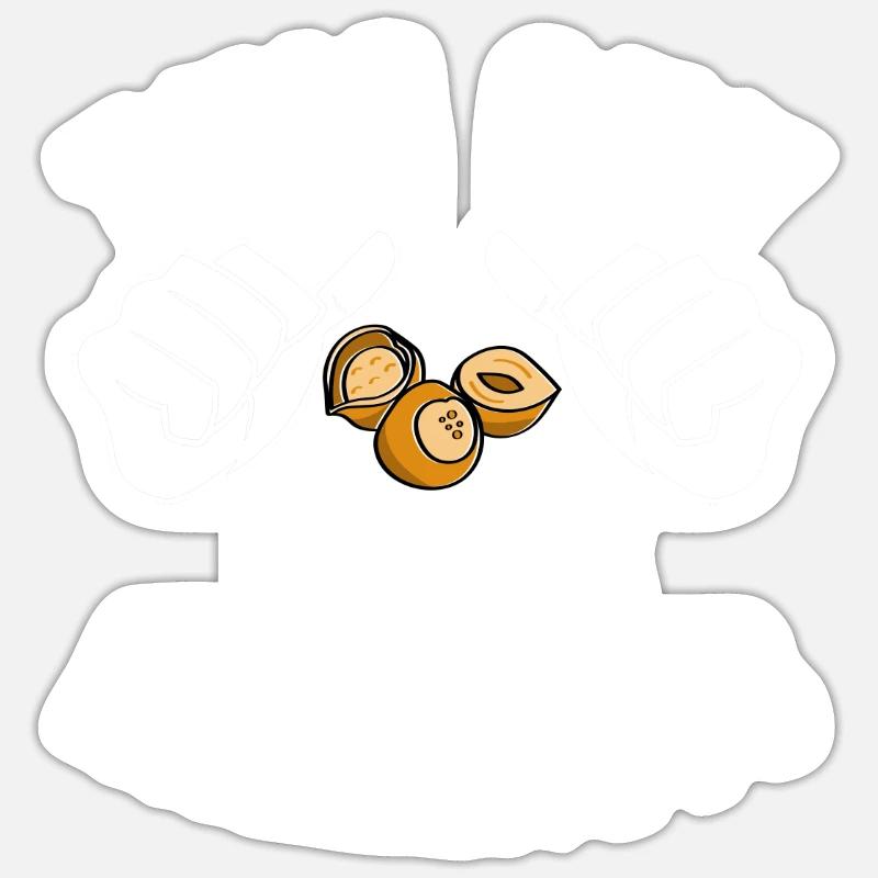 This guy loves hazelnuts - Sticker size S (10 x 10 cm) - white matte