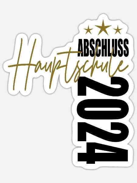 Abschluss 2024 Hauptschule - Sticker Größe S (10 x 10 cm) - Mattweiß