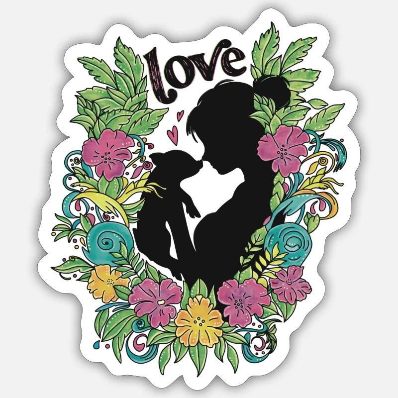 Liebe - Sticker Größe S (10 x 10 cm) - Mattweiß