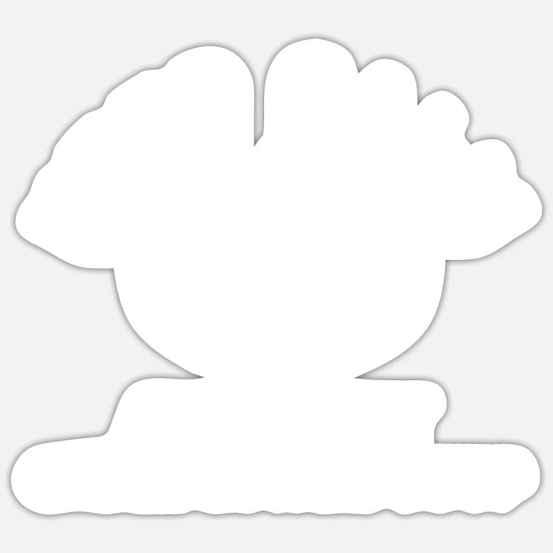 Soupe de chou-fleur - Sticker taille S (10 x 10 cm) - blanc mat