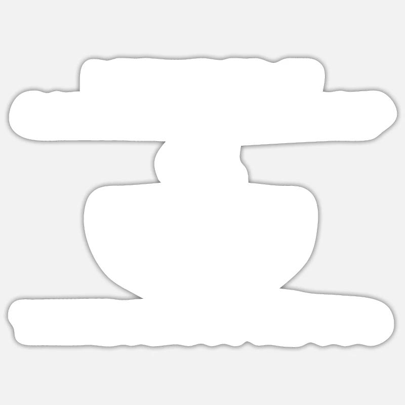 Blumenkohlsuppe - Sticker Größe S (10 x 10 cm) - Mattweiß