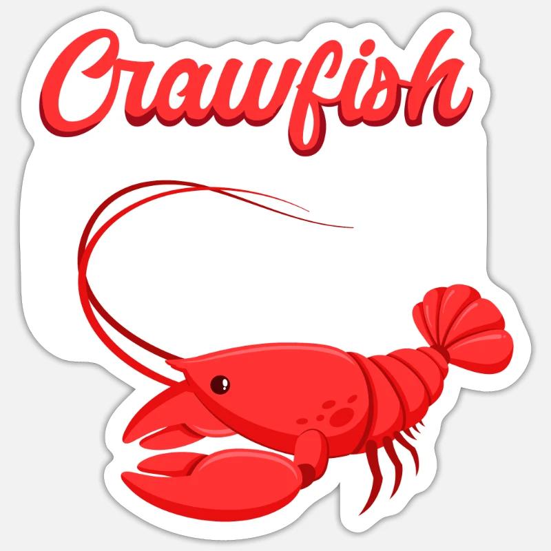 Crawfish Queen Crustacean Gift - Sticker size S (10 x 10 cm) - white matte