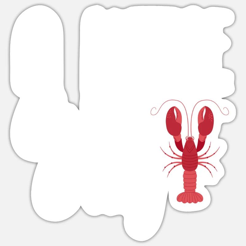 Langusten Languste Sticker Größe S (10 x 10 cm)