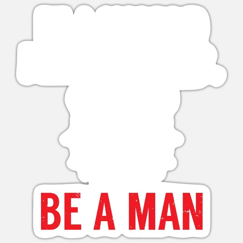 Giftidea Beard Men Sticker Größe S (10 x 10 cm)