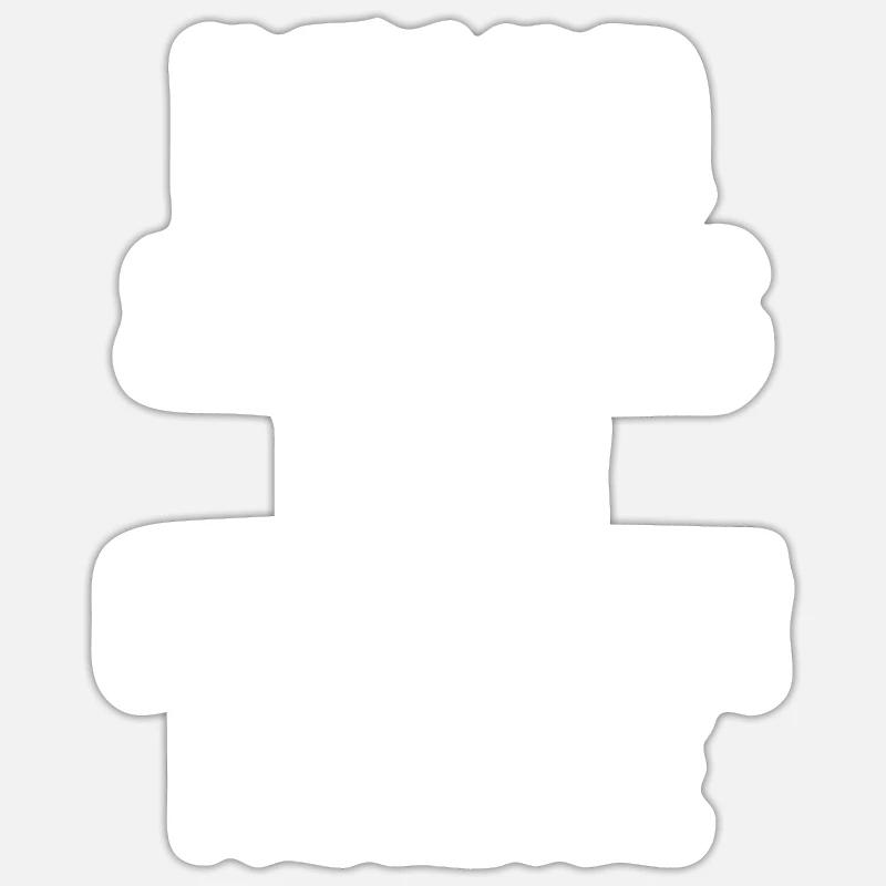 Giftidea Beard Men - Sticker size S (10 x 10 cm) - white matte