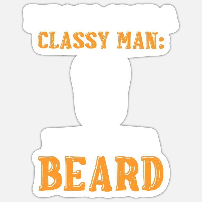 Giftidea Beard Men Sticker Größe S (10 x 10 cm)