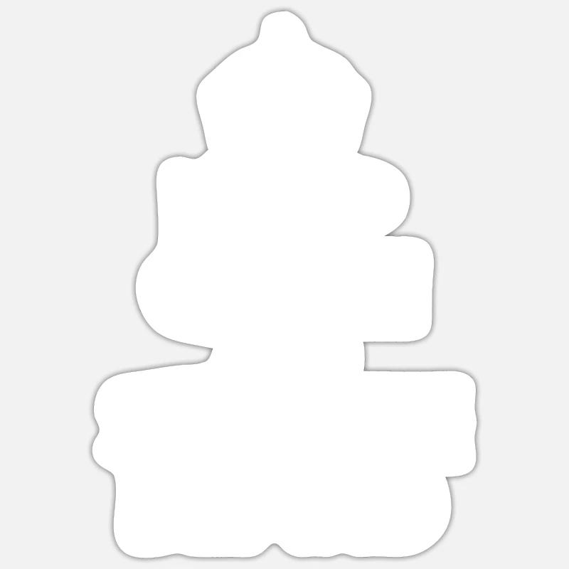 Giftidea Beard Men - Sticker Größe S (10 x 10 cm) - Mattweiß