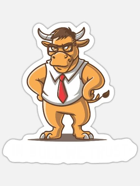 Börsenhändler, Forex-händler, Anlegerhandel - Sticker Größe S (10 x 10 cm) - Mattweiß