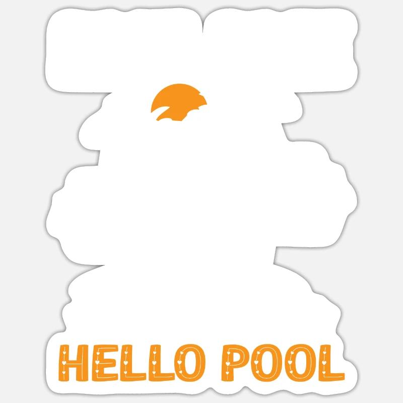 Bye Bye Schule Hallo Pool Sticker Größe S (10 x 10 cm)