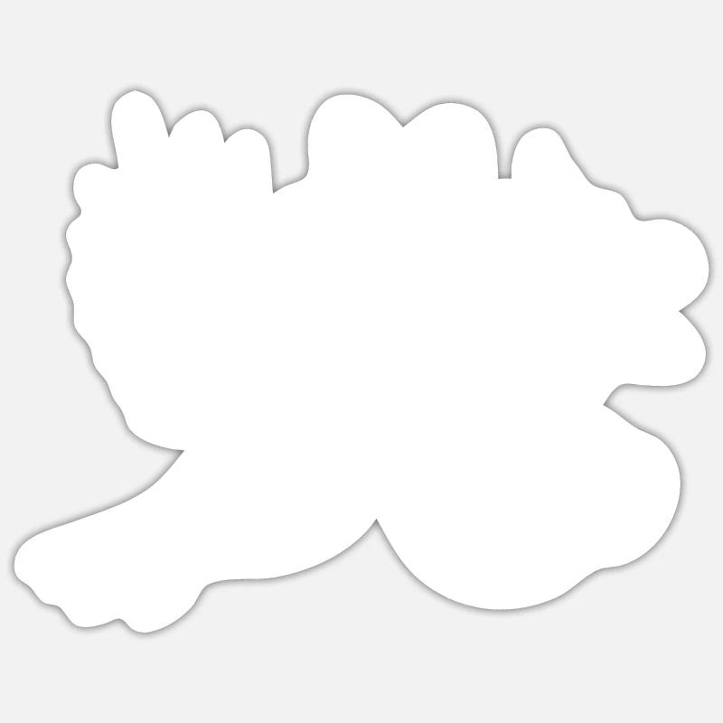 Colibri - Sticker taille S (10 x 10 cm) - blanc mat