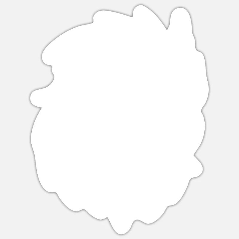 Poule de poulet - Sticker taille S (10 x 10 cm) - blanc mat