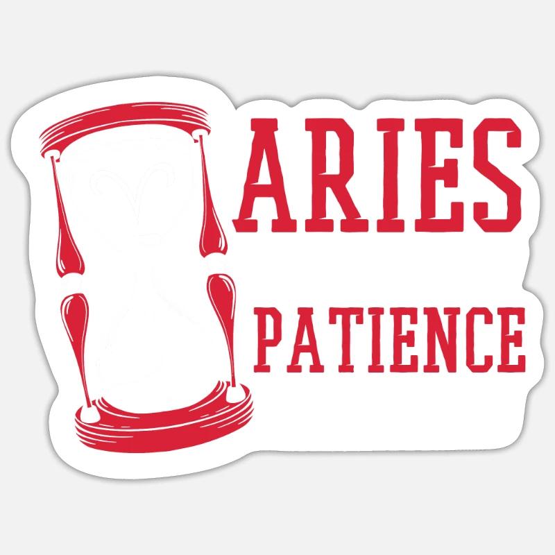 Astrologie Bélier - Sticker taille S (10 x 10 cm) - blanc mat