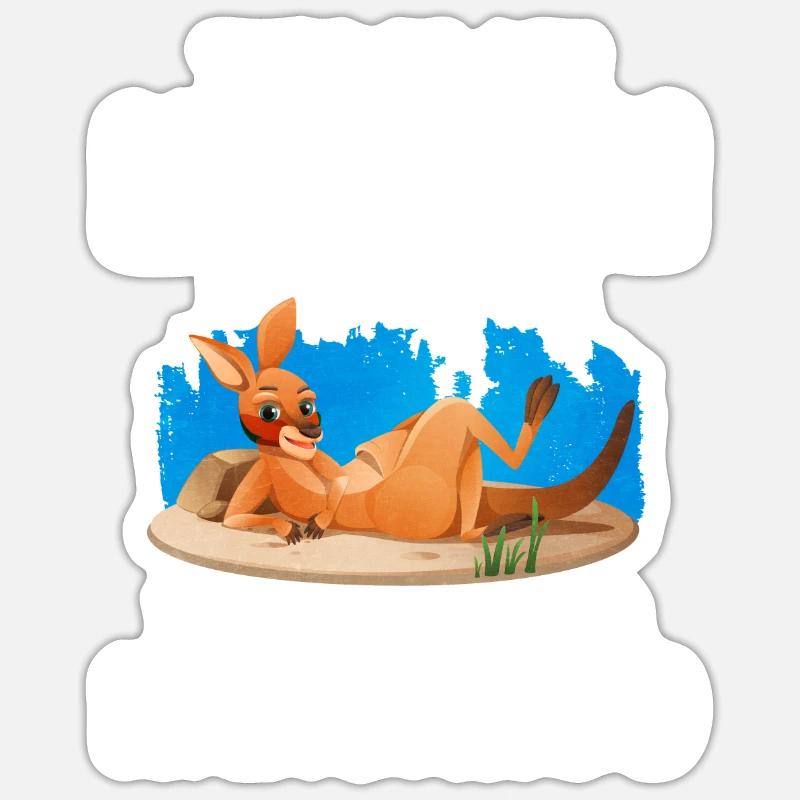 kangaroo Sticker size S (10 x 10 cm)