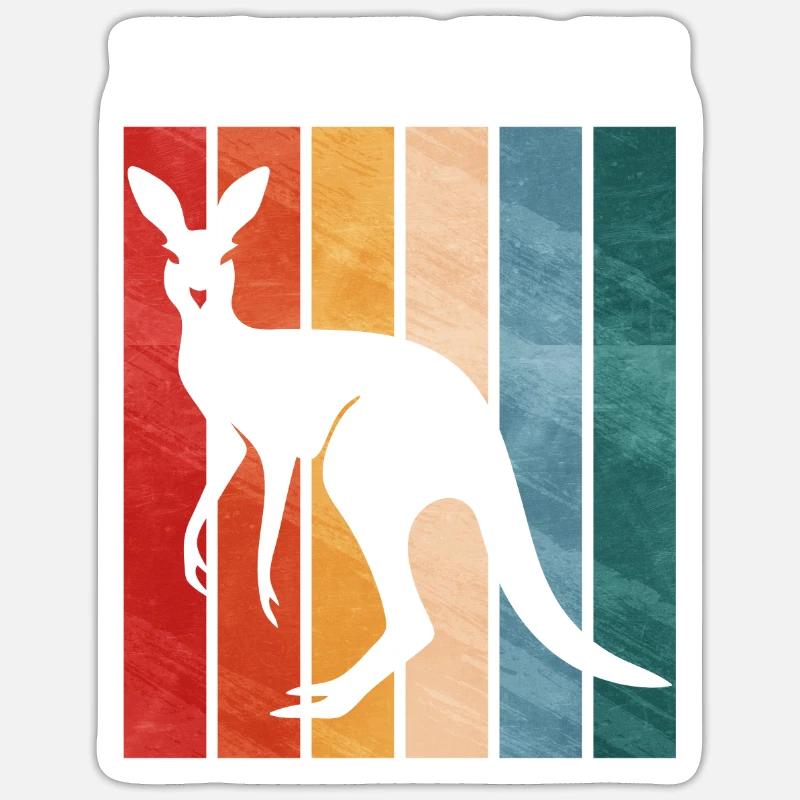 kangaroo - Sticker size S (10 x 10 cm) - white matte