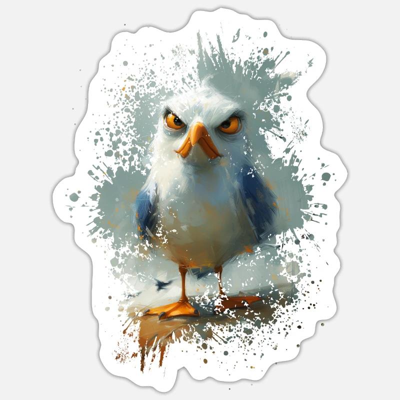 Baltic Seagull - Sticker size S (10 x 10 cm) - white matte