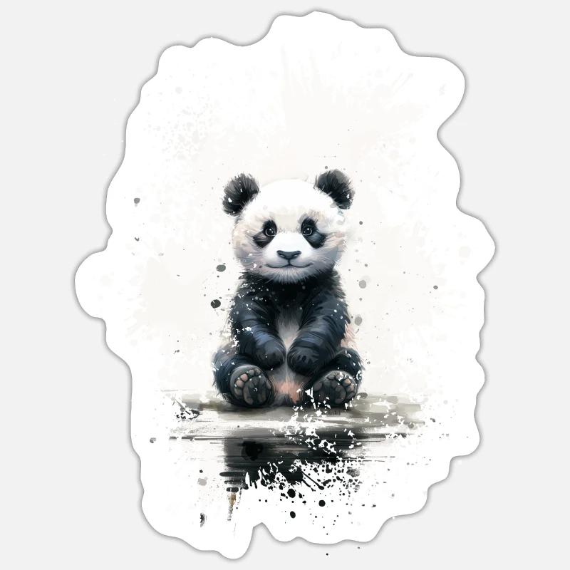 Panda - Sticker size S (10 x 10 cm) - white matte
