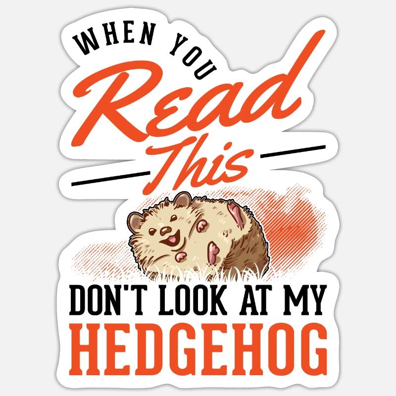 Igel Geschenk Stacheligel - Sticker Größe S (10 x 10 cm) - Mattweiß