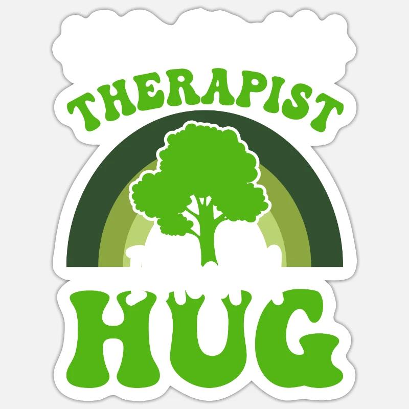 Tree-hugging environmentalist nature lover Sticker size S (10 x 10 cm)