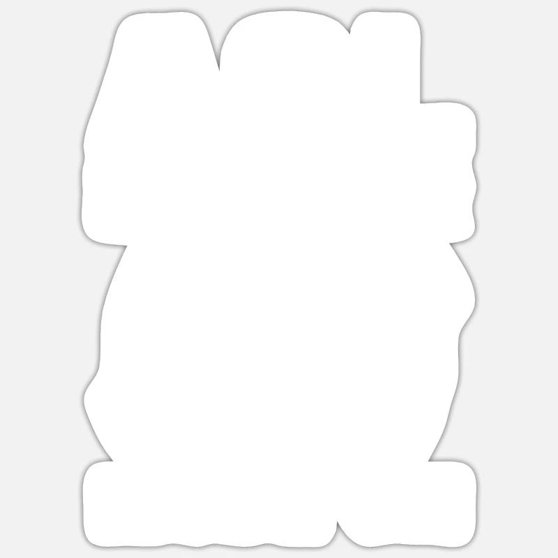 Taubstumm Gebärdensprache - Sticker Größe S (10 x 10 cm) - Mattweiß