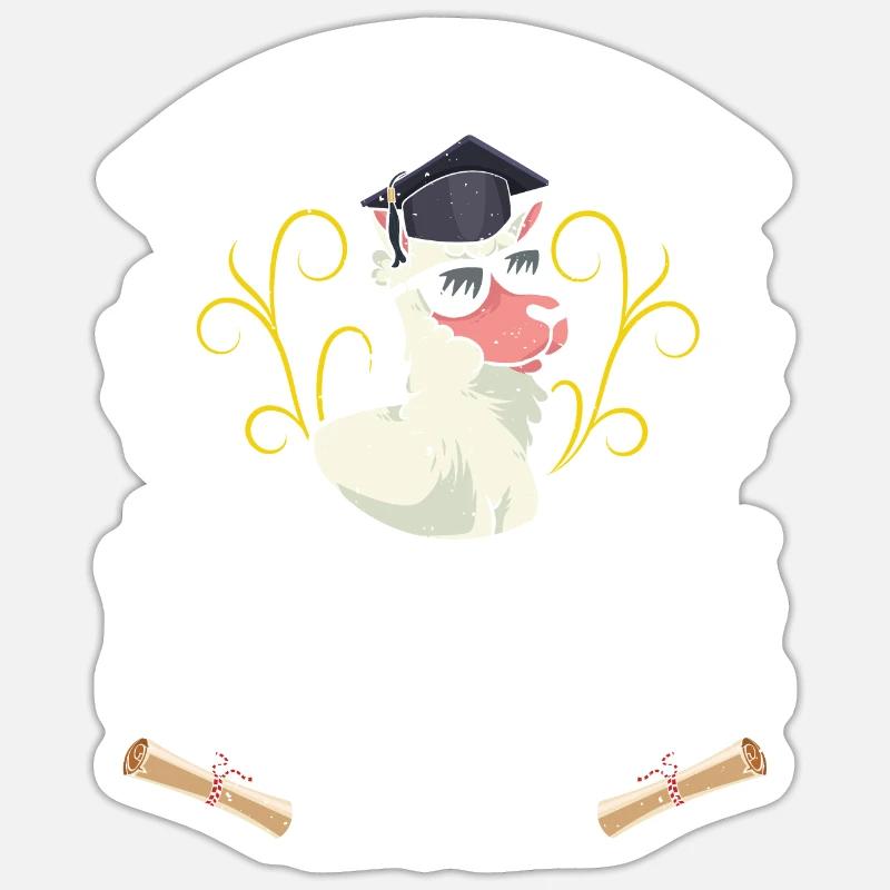 Masterarbeit Geschafft Nennt mich Master 2024 - Sticker Größe S (10 x 10 cm) - Mattweiß