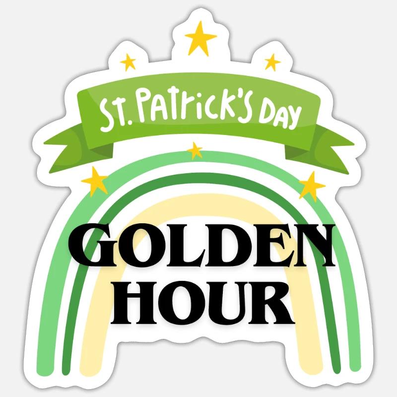 Fête de la Saint-Patrick Sticker taille S (10 x 10 cm)