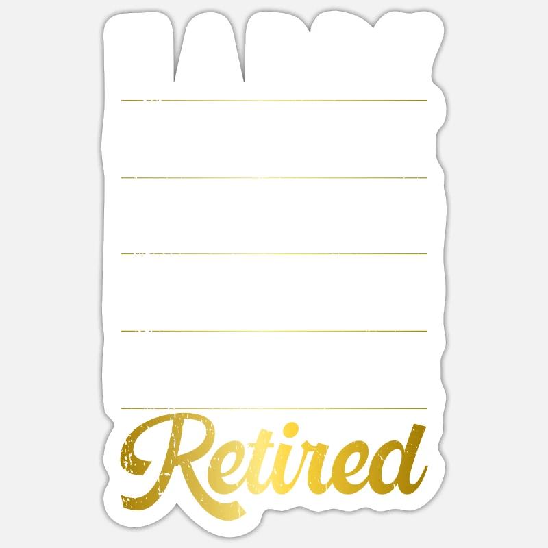 Cadeaux de retraite - Sticker taille S (10 x 10 cm) - blanc mat