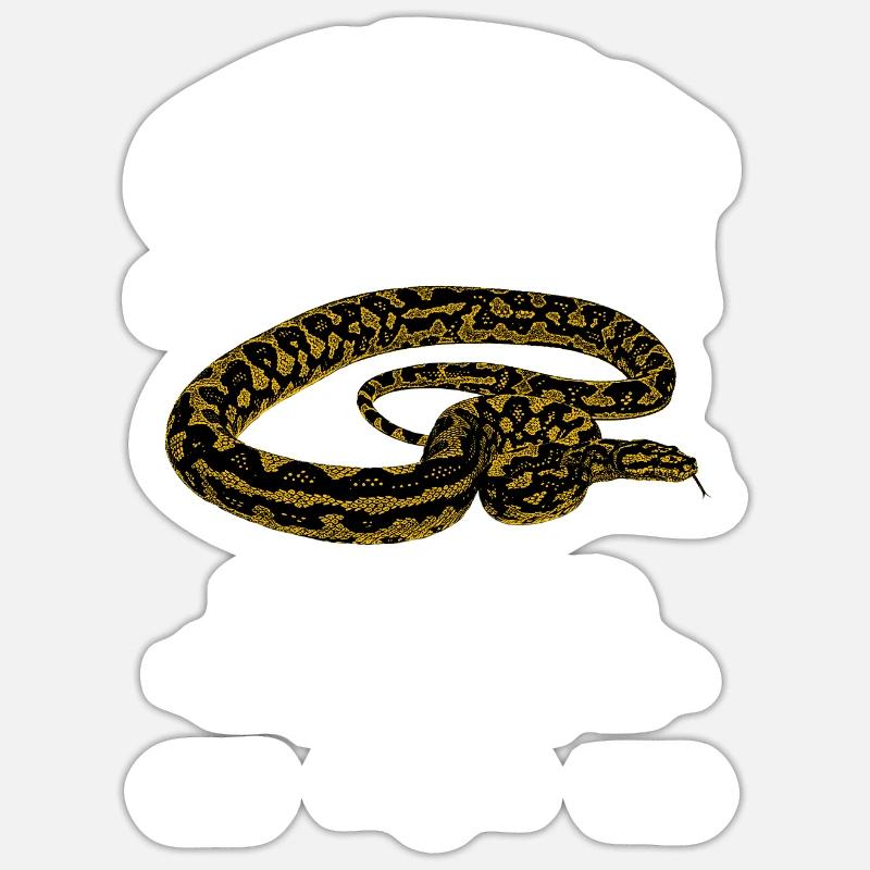 Carpet Python Modern Reptile Keeper Streetwear Sticker size S (10 x 10 cm)
