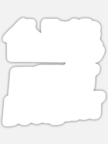 Die Chaotischste - Sticker Größe S (10 x 10 cm) - Mattweiß