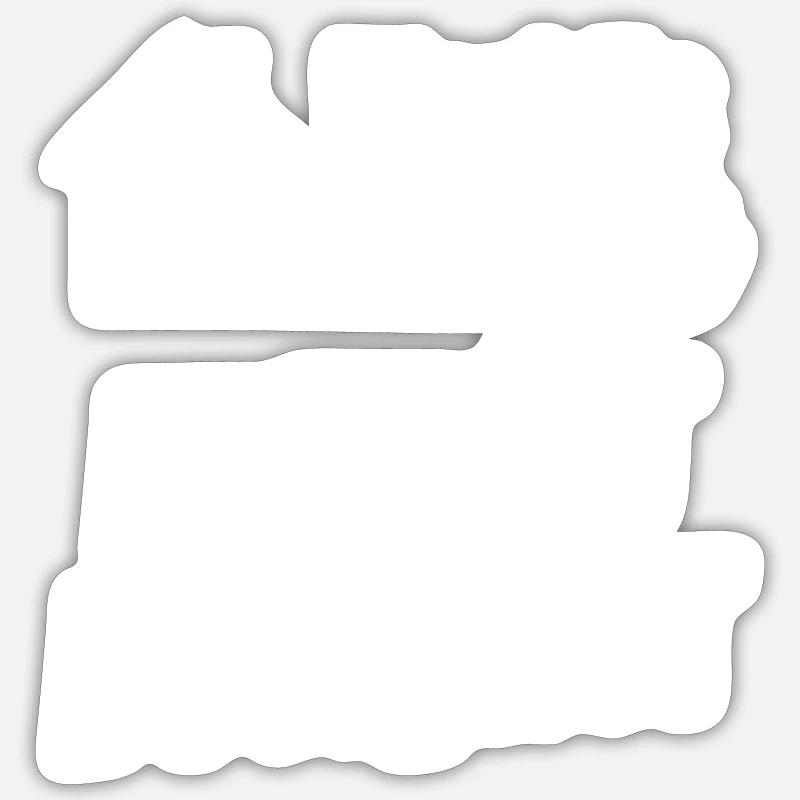 Le plus chaotique - Sticker taille S (10 x 10 cm) - blanc mat