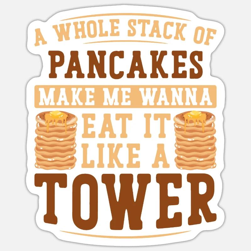 Pancake Lover Kids A Whole Stack Sticker size S (10 x 10 cm)